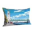 thumbnail image 1 of Salouo Urban Riverside Clock Tower Pattern Pillow Cases,1PC Pillow Covers with Envelope Closure Decorative Pillow Case for Bed Couch,Pillows Not Included-14"x20", 1 of 6