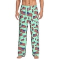 thumbnail image 1 of Salouo Usa Flag Print Pajama Pants for Men, Lounge Pants Elastic Waistband Casual Men's sleepwear Loungewear Sleep Pajama Pant -Large, 1 of 7