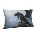 thumbnail image 1 of Salouo Valley Gray Dragon Pattern Pillow Cases,1PC Pillow Covers with Envelope Closure Decorative Pillow Case for Bed Couch,Pillows Not Included-16"x24", 1 of 6