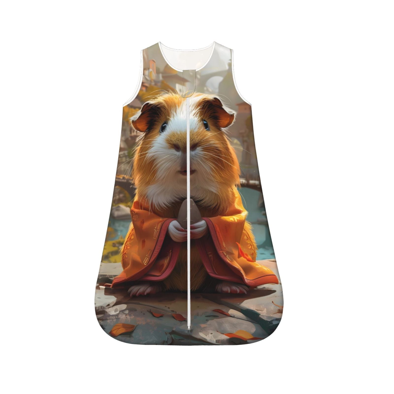 Salouo Valley Meditating Guinea Pig Print Baby Sleep Sack Wearable