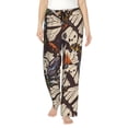 thumbnail image 1 of Salouo Vector Butterflies Print Women's Pajama Pants Casual Loose Sweatpants PJs Flowy Pants Drawstring Palazzo for Women Wide Leg Pants Lounge Pajama -Large, 1 of 8