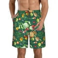 thumbnail image 1 of Salouo Vegan Pattern Swim Trunks for Men,Men's Hawaiian Bathing Suit Swimsuits Quick Dry Swimming Board Shorts Beach Shorts with Pockets-X-Large, 1 of 6