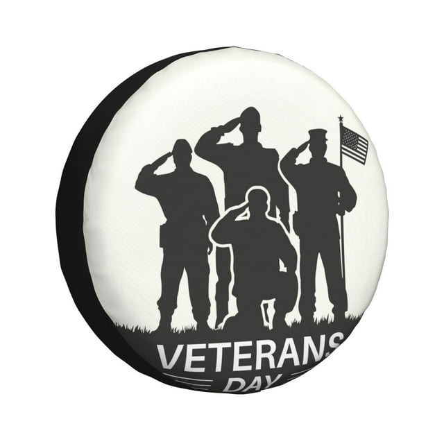 Salouo Veterans Day Print Spare Tire Cover 1417 inch Spare Tire
