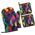 thumbnail image 1 of Salouo Vibrant Abstract Flow for Oven Mitts and Potholders BBQ Gloves-Oven Mitts and Pot Holders Non-Slip Cooking Gloves for Cooking Baking Grilling (4-Piece Set), 1 of 6