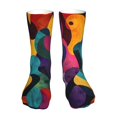 thumbnail image 1 of Salouo Vibrant Abstract Flow Pattern Fun Novelty Crew Socks,Casual Athletic Socks Neutral Socks, 1 of 7