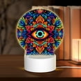 thumbnail image 1 of Salouo Vibrant Psychedelic Eye for Round Acrylic Night Light - Acrylic Sheets with LED Light Lamp Base - Decorative Night Lamp for Restaurant Bar Cafe Shop Room Decoration, 1 of 9