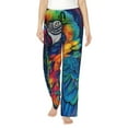 thumbnail image 1 of Salouo Vibrant Rainbow Parrot Fantasy Print Women's Pajama Pants Casual Loose Sweatpants PJs Flowy Pants Drawstring Palazzo for Women Wide Leg Pants Lounge Pajama -XX-Large, 1 of 8
