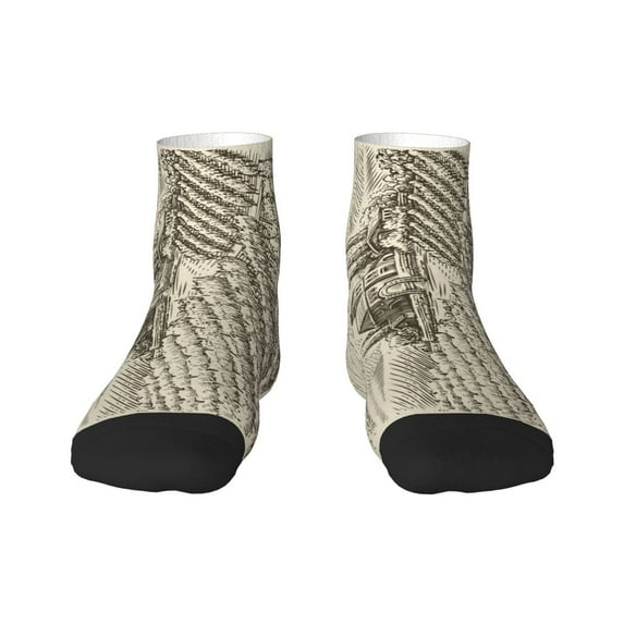 Salouo Vineyard Landscape Pattern Unisex Middle Tube Socks,Middle-Finger Knee High Socks Over The Calf Tube Stocking Crew Stockings for Women and Men Tube Socks