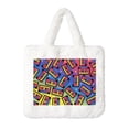 thumbnail image 1 of Salouo Vintage Audio Cassettes for Plush Underarm Bag,Soft Tote Bag Ladies Fluffy Shoulder Bag Women Furry Tote Bag Plush Handbag for Autumn and Winter, 1 of 7