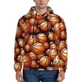 thumbnail image 1 of Salouo Vintage Basketball Pattern Men's Fall Hoodie Sweatshirt,Sport Hoodie with Pockets for Men Pullover Casual Hooded Sweatshirt-Medium, 1 of 7