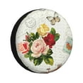 Salouo Vintage Bike Flower Butterfly Print Spare Tire Cover 1417 inch
