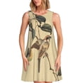 thumbnail image 1 of Salouo Vintage Bird for Women's Summer Dresses 2025 Beach Casual U Neck Sleeveless Tank Loose Sundress with Pocket -Large, 1 of 7