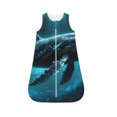 Salouo Vintage Blue Pattern Whale Print Baby Sleep Sack Wearable