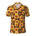 thumbnail image 1 of Salouo Vintage Brown Plaid Sunflower for Men's Short Sleeve Polo Shirts,Polo Shirts for Men Performance Short Sleeve Golf Shirt Athletic Casual Collared T-Shirt-Large, 1 of 8