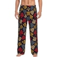 thumbnail image 1 of Salouo Vintage Card Print Pajama Pants for Men, Lounge Pants Elastic Waistband Casual Men's sleepwear Loungewear Sleep Pajama Pant -Small, 1 of 7