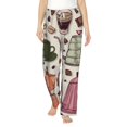 thumbnail image 1 of Salouo Vintage Coffee Print Women's Pajama Pants Casual Loose Sweatpants PJs Flowy Pants Drawstring Palazzo for Women Wide Leg Pants Lounge Pajama -Small, 1 of 8