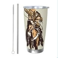 thumbnail image 1 of Salouo Vintage Cowboy Riding Horse Print 20oz Tumbler with Lid,Stainless Steel Vacuum Insulated Tumbler Durable Insulated Coffee Mug Thermal Cup with Splash Proof Sliding Lid-Straw Two-piece Set, 1 of 8