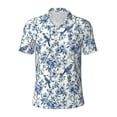 thumbnail image 1 of Salouo Vintage Floral Birds for Men's Short Sleeve Polo Shirts,Polo Shirts for Men Performance Short Sleeve Golf Shirt Athletic Casual Collared T-Shirt-Large, 1 of 8