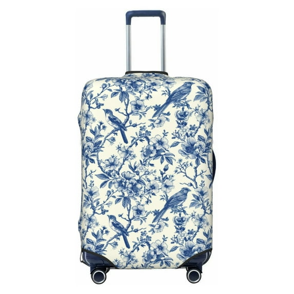 Salouo Vintage Floral Birds Pattern Travel Dust-proof Suitcase Cover, Softside Suitcase Protector Luggage Cover Protector for 18-32inch ,Not Included Suitcase