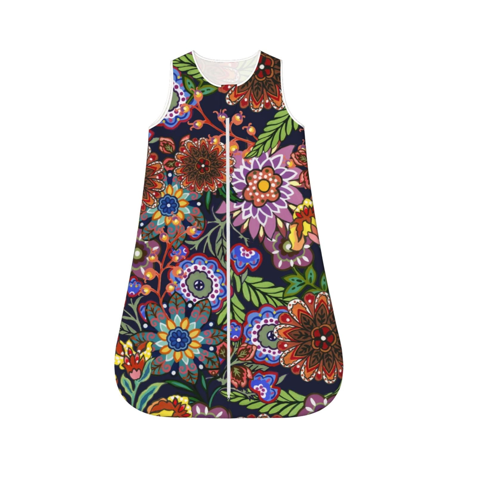 Salouo Vintage Floral Print Baby Sleep Sack Wearable Blanket for Babies