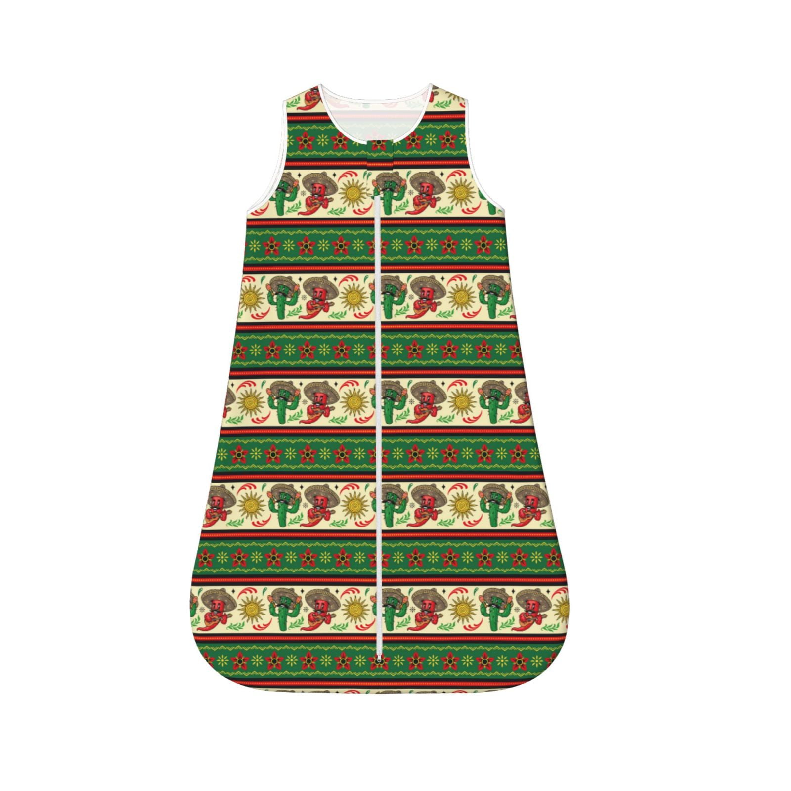 Salouo Vintage Mexican Print Baby Sleep Sack Wearable Blanket for