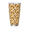 thumbnail image 1 of Salouo Vintage Plaid Cute Sunflower Print 20oz Tumbler with Lid,Stainless Steel Vacuum Insulated Tumbler Durable Insulated Coffee Mug Thermal Cup with Splash Proof Sliding Lid-Without Straw, 1 of 8