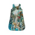 Salouo Vintage Print Island Skull Print Baby Sleep Sack Wearable