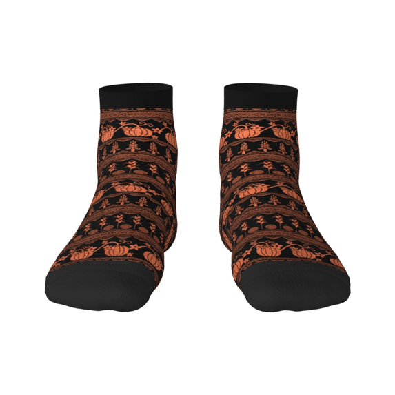 Salouo Vintage Pumpkin Pattern Pattern Unisex Middle Tube Socks,Middle-Finger Knee High Socks Over The Calf Tube Stocking Crew Stockings for Women and Men Tube Socks