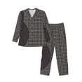 thumbnail image 1 of Salouo Vinyl Records Print Button-Front Long Sleeve Pajama Set for Men, Soft 2Pjs Men's Long Sleeve Sleepwear-, 1 of 7