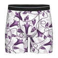 thumbnail image 1 of Salouo Violets Flowers Pattern Men's Boxer Briefs, Soft & Breathable Underwear Elastic Waistband Briefs for Men,1-Pack, 1 of 7