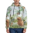 thumbnail image 1 of Salouo Watercolor African Animals Wildlife Pattern Men's Fall Hoodie Sweatshirt,Sport Hoodie with Pockets for Men Pullover Casual Hooded Sweatshirt-XX-Large, 1 of 7