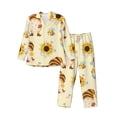 thumbnail image 1 of Salouo Watercolor Bee Honey Honeycomb Bee Print Button-Front Long Sleeve Pajama Set for Men, Soft 2Pjs Men's Long Sleeve Sleepwear-Medium, 1 of 7