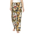 thumbnail image 1 of Salouo Watercolor Dogs Print Women's Pajama Pants Casual Loose Sweatpants PJs Flowy Pants Drawstring Palazzo for Women Wide Leg Pants Lounge Pajama -Medium, 1 of 8