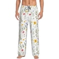 thumbnail image 1 of Salouo Watercolor Floral A Print Pajama Pants for Men, Lounge Pants Elastic Waistband Casual Men's sleepwear Loungewear Sleep Pajama Pant -Medium, 1 of 7