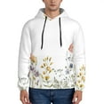 thumbnail image 1 of Salouo Watercolor Floral Pattern Men's Fall Hoodie Sweatshirt,Sport Hoodie with Pockets for Men Pullover Casual Hooded Sweatshirt-X-Large, 1 of 7