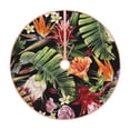 thumbnail image 1 of Salouo Watercolor Tropical Flowers Christmas Tree Skirt 36" Farmhouse Christmas Decorations Snowman Xmas Tree Skirt Tree Mat for Holiday Party Decor, 1 of 8