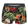 thumbnail image 1 of Salouo Watercolor Tropical Flowers Print Men's Boxer Briefs,Breathable Underwear Elastic Waistband Briefs for Men -Medium, 1 of 8