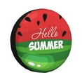thumbnail image 1 of Salouo Watermelon Hello Summer Print Spare Tire Cover 14-17 inch Spare Tire Protector Universal Tough Tire Wheel Cover for Trailer SUV and Truck-14 inch, 1 of 6