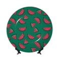 thumbnail image 1 of Salouo Watermelon Pattern Bone China Decorative Plate,Holiday Decor Decorative Ceramic Plates with Stand Elegant Home DéCor for Hallway/Living Room/Bedroom-7in, 1 of 6
