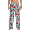 thumbnail image 1 of Salouo Watermelon Print Pajama Pants for Men, Lounge Pants Elastic Waistband Casual Men's sleepwear Loungewear Sleep Pajama Pant -X-Large, 1 of 7