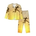 thumbnail image 1 of Salouo Welcome Merry Christmas In 2025 Pattern Women's Pajamas Set Long Sleeve Button Down Sleepwear Soft Pj Lounge Sets for women 2 Piece Pjs Set with Long Pants-X-Large, 1 of 7