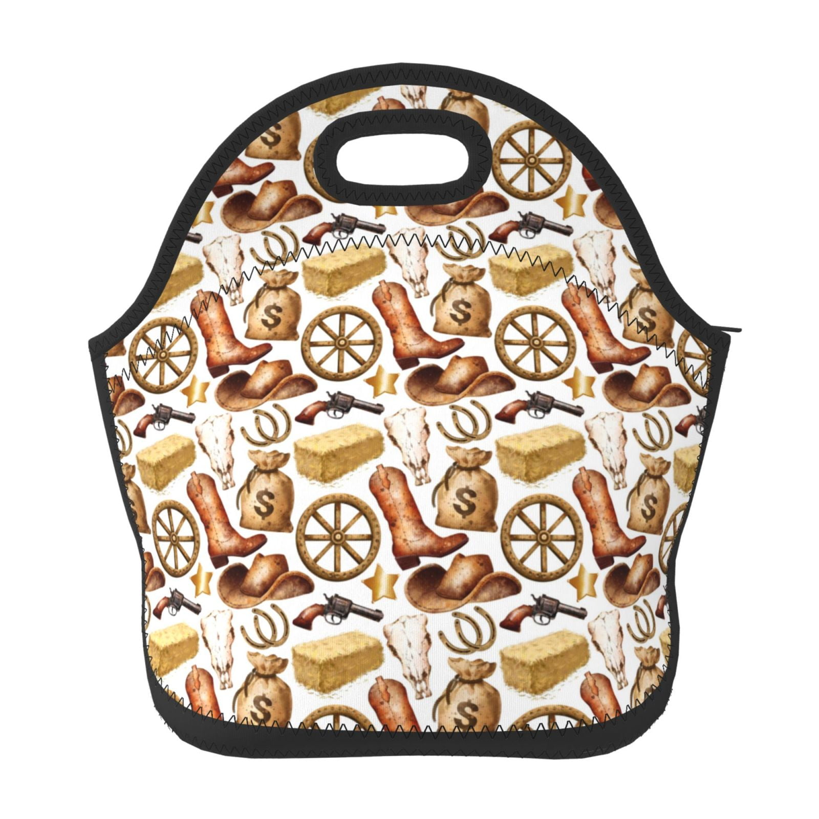 Salouo Western Cowboy for Lunch Tote,Lunch Bag Insulated Lunch Box