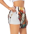 thumbnail image 1 of Salouo Western Desert Cactus Ram Skull Print Women's 2 in 1 Running Shorts Double-Layer Shorts Athletic Workout Gym Yoga Shorts Running Shorts for Women-Large, 1 of 7