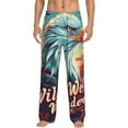 thumbnail image 1 of Salouo Western Style Bald Eagle Print Pajama Pants for Men, Lounge Pants Elastic Waistband Casual Men's sleepwear Loungewear Sleep Pajama Pant -Large, 1 of 7