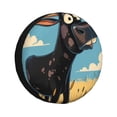 thumbnail image 1 of Salouo Whimsical Cartoon Cow Print Spare Tire Cover 14-17 inch Spare Tire Protector Universal Tough Tire Wheel Cover for Trailer SUV and Truck-14 inch, 1 of 6