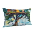 thumbnail image 1 of Salouo Whimsical Treehouse Painting Pattern Pillow Cases,1PC Pillow Covers with Envelope Closure Decorative Pillow Case for Bed Couch,Pillows Not Included-16"x24", 1 of 6