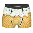 thumbnail image 1 of Salouo White Ice Cream Print Men's Boxer Briefs,Breathable Underwear Elastic Waistband Briefs for Men -XX-Large, 1 of 8
