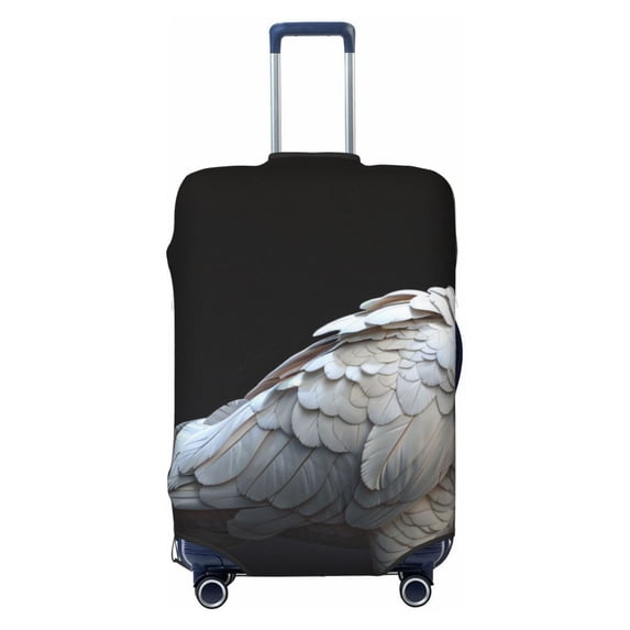 Salouo White Red Cockatoo Pattern Travel Dust-proof Suitcase Cover, Softside Suitcase Protector Luggage Cover Protector for 18-32inch ,Not Included Suitcase