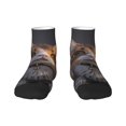 thumbnail image 1 of Salouo Wide Eyed Cartoon Cats Pattern Unisex Middle Tube Socks,Middle-Finger Knee High Socks Over The Calf Tube Stocking Crew Stockings for Women and Men Tube Socks, 1 of 8