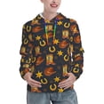 thumbnail image 1 of Salouo Wild West Golden Horseshoe Pattern Hoodie Sweatshirts for Women, Autumn Pullover Hoodie Workout Sweat Women's Long Sleeve Preppy Sweatshirts-Large, 1 of 7